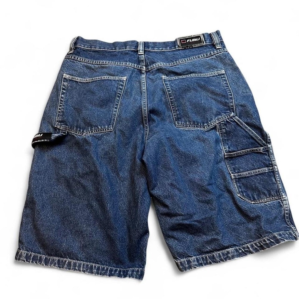 Vintage Y2K Fubu baggy wide leg punk grunge denim carpenter shorts‎ size 36